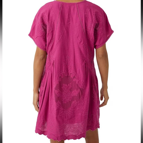 Free People
Serenity V Neck Embroidered Short Sleeve Mini Dress XS - Picture 2 of 3